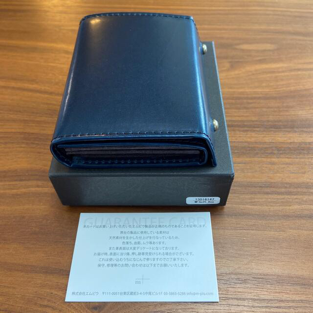 M エムピウ ミッレフォッリエⅡ P25 ブスケット オセアノ 折り財布