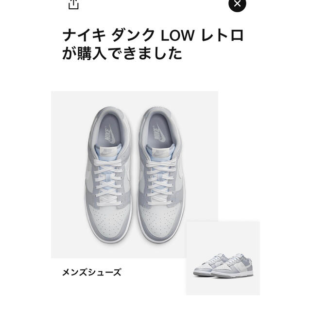 NIKE(ナイキ)のNike Dunk Low Wolf Grey ナイキ ダンク ウルフ グレー メンズの靴/シューズ(スニーカー)の商品写真