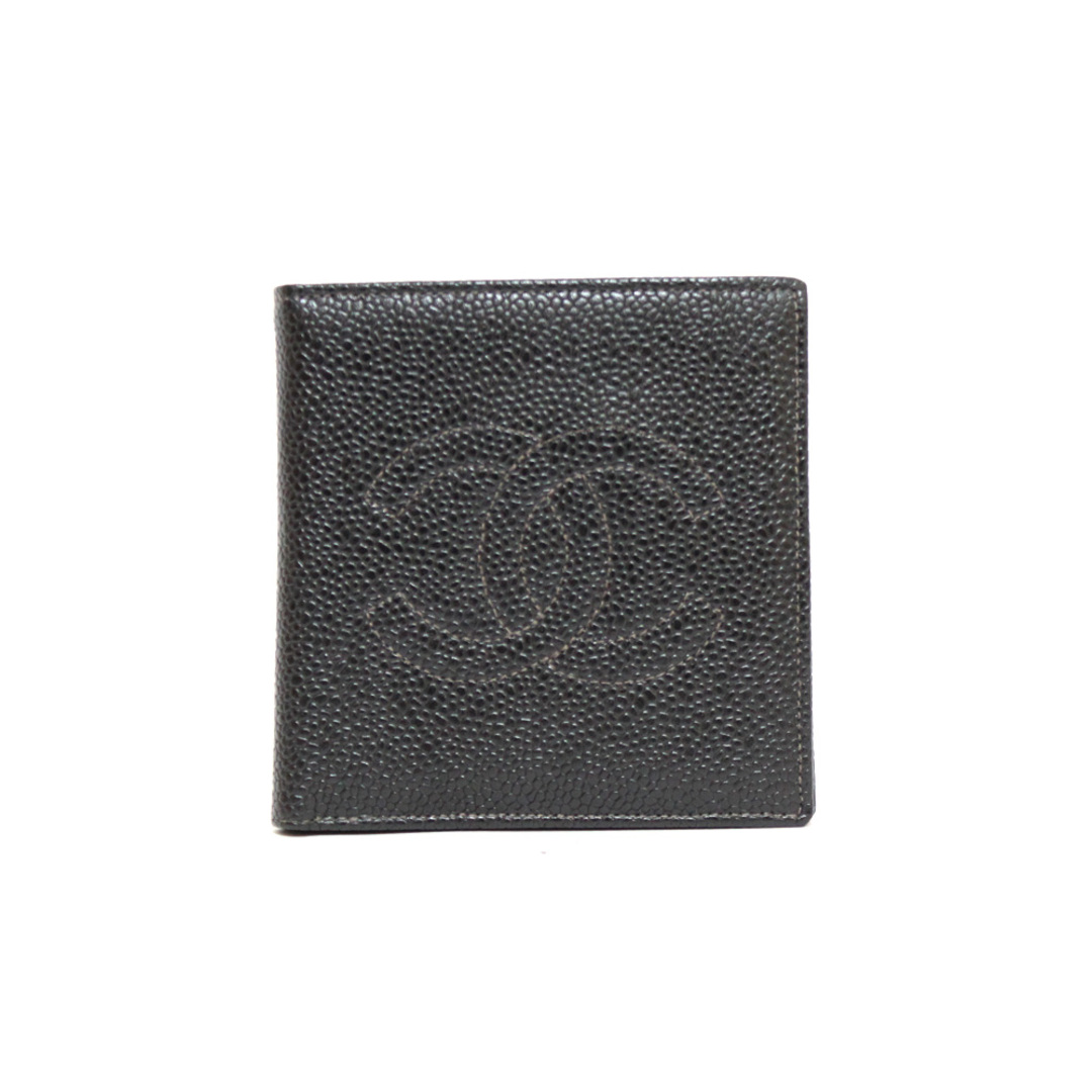 超人気の 【中古】シャネル - CHANEL CHANEL レザー CC COCO 二つ折り