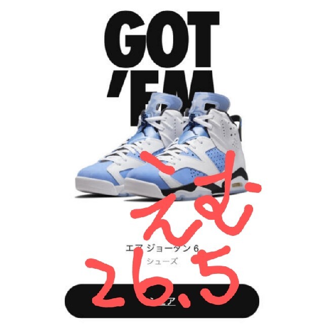 NIKE(ナイキ)のiar jordan 6 メンズの靴/シューズ(スニーカー)の商品写真