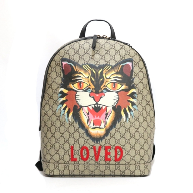 Gucci - 【中古】グッチ GUCCI リュック・デイパック  GGスプリームキャンバス