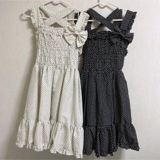 メタモルフォーゼタンドゥフィーユ(metamorphose temps de fille)の【2着セット】メタモルフォーゼ ドットワンピース(ひざ丈ワンピース)