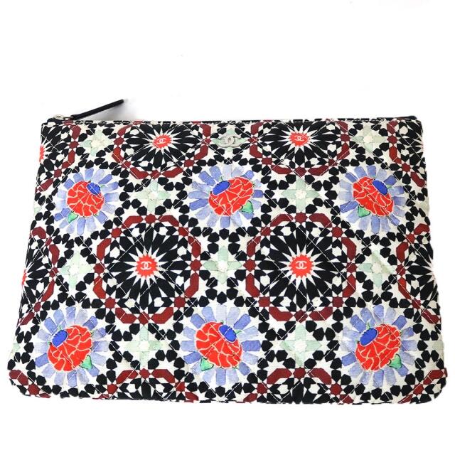 CHANEL - 【中古】シャネル CHANEL クラッチバッグ コットンの通販 by