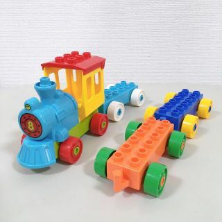 機関車セット 汽車 車 レゴ デュプロ 互換品(積み木/ブロック)