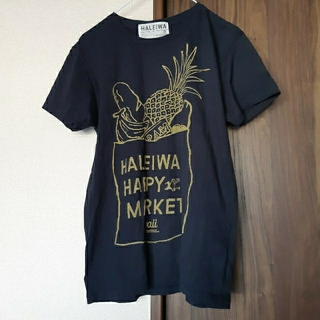 ハレイワ(HALEIWA)のHALEIWA HAPPY MARKET　ハレイワ　Tシャツ　カットソー　紺(Tシャツ(半袖/袖なし))