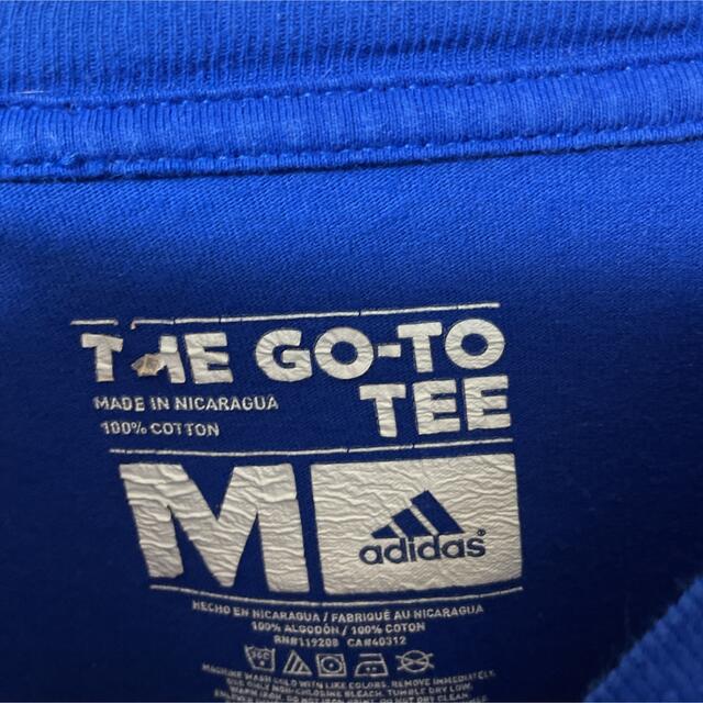 adidas(アディダス)のadidas アディダス 古着　Tシャツ　ビッグロゴ　青　M size メンズのトップス(Tシャツ/カットソー(半袖/袖なし))の商品写真