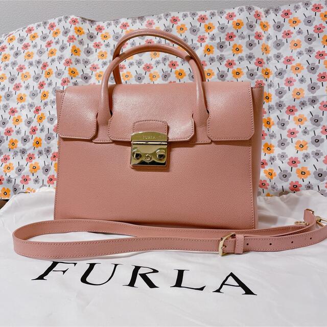 くすみピンク♡ FURLA 2way ピンクベージュ バック ♡