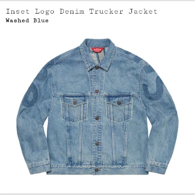 シュプリーム　Inset Logo Denim デニムトラッカージャケット　M