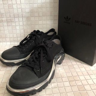 ラフシモンズ(RAF SIMONS)のラフシモンズ×アディダス　28cm  ブラック×シルバー　箱あり(スニーカー)