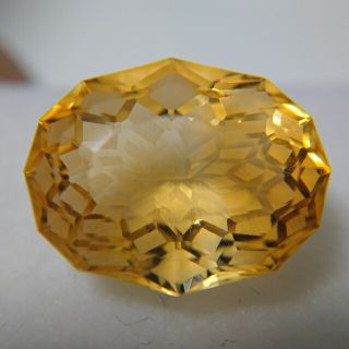 シトリン ルース カスタムカット 11.41ct(各種パーツ)