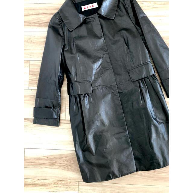 Marni(マルニ)のMARNIマルニ本革コート美品¥15万ミュベールアメリミュウミュウ レディースのジャケット/アウター(チェスターコート)の商品写真