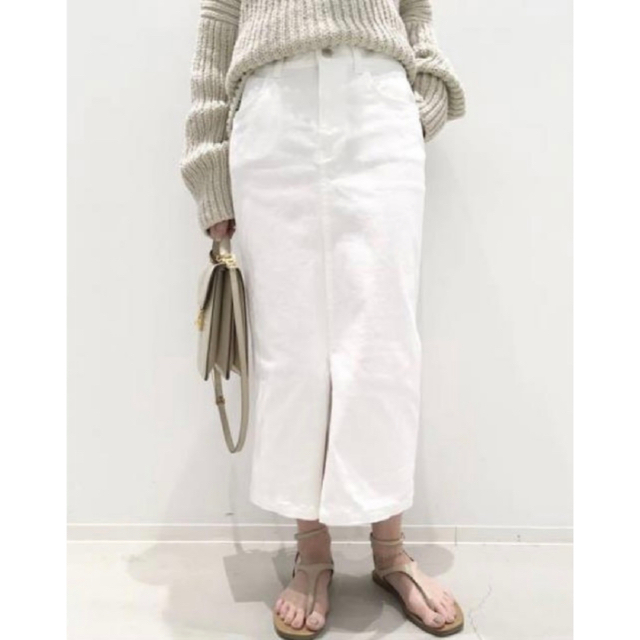 新品＊ アパルトモン WHITE DENIM SKIRT - www.sorbillomenu.com