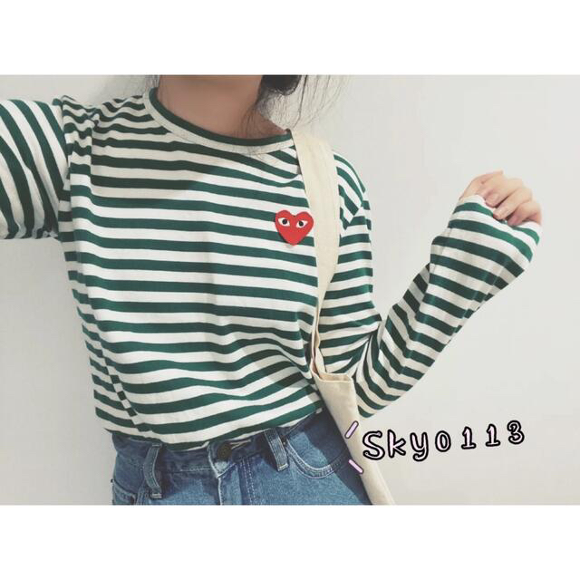 【再入荷】COMME des GARCONS レディース ボーダーロングTシャツ 【再入荷】COMME des GARCONS レディース ボーダーロングTシャツ