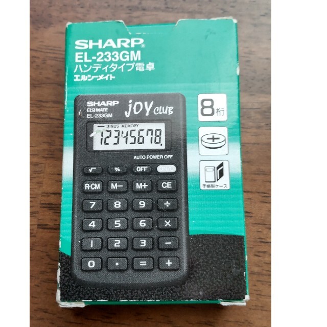 SHARP(シャープ)のSHARP ハンディタイプ電卓 EL-233GM 昭和 インテリア/住まい/日用品の文房具(その他)の商品写真