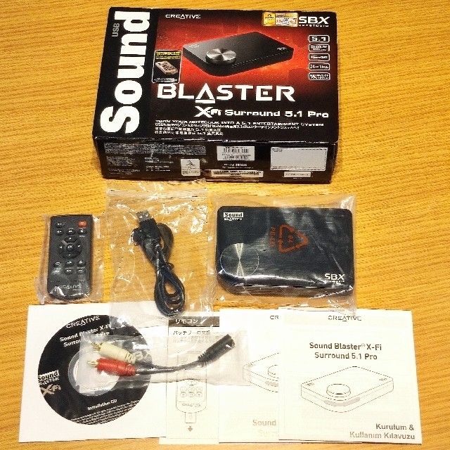 CREATIVE RECREATION(クリエイティブリクリエーション)のCreative Sound Blaster X-Fi Surround 5.1 スマホ/家電/カメラのPC/タブレット(PC周辺機器)の商品写真