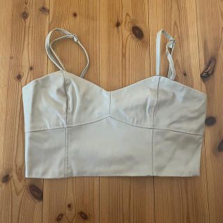 ザラ(ZARA)のZARA フェイクレザービスチェ(ベアトップ/チューブトップ)