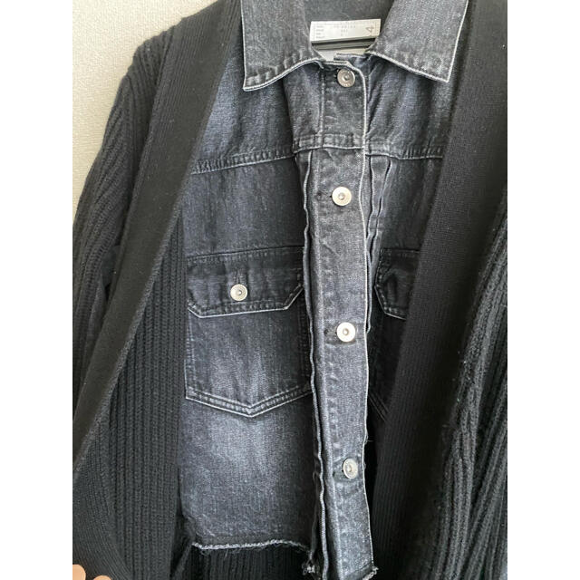 20AW サカイ sacai デニムドッキングジャケットカーディガン 【中古