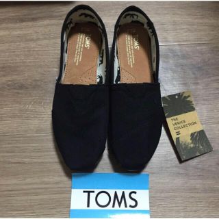 トムズ(TOMS)のTOMS トムズ スリッポン 黒 ブラックキャンパス 24.5cm(スリッポン/モカシン)