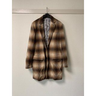 ナンバーナイン(NUMBER (N)INE)の14AW ナンバーナイン 音符 チェック チェスターコート 3 茶(チェスターコート)