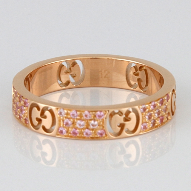 Gucci(グッチ)の【中古】グッチ GUCCI リング・指輪 11.5号 K18ピンクゴールド レディースのアクセサリー(リング(指輪))の商品写真