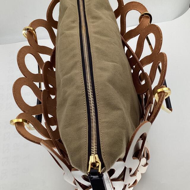 MARNI マルニ TRICOT メタルハンドルレザーカットトートバッグ MARNI マルニ TRICOT メタルハンドルレザーカットトートバッグ