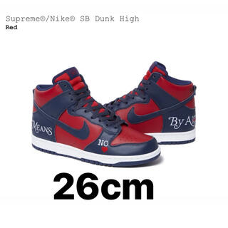 シュプリーム(Supreme)のSupreme × Nike SB Dunk High Red Naby(スニーカー)