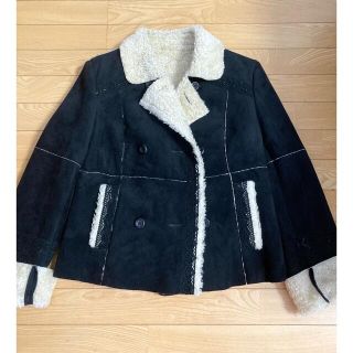 短納期 ピンクハウス スウェード調 セットアップ ピコフリル ブラック