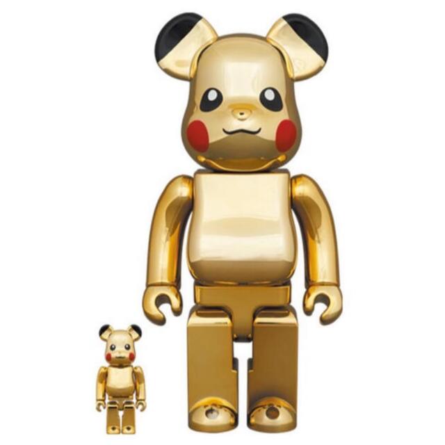 BE@RBRICK ピカチュウ GOLD CHROME 400% 100%フィギュア