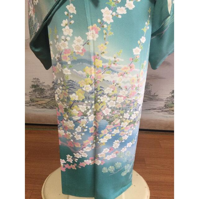 訪問着セット 作家物 青緑色の通販 by スーメイの店|ラクマ