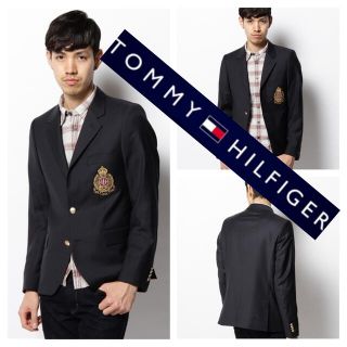 トミーヒルフィガー(TOMMY HILFIGER)の美品◆TOMMY HILFIGER◆金ボタン 紺ブレ テーラード ジャケット L(テーラードジャケット)