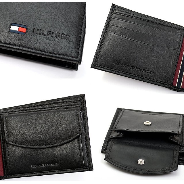 TOMMY HILFIGER(トミーヒルフィガー)の新品 　TOMMY HILFIGER 　二つ折り財布小銭入れあり　並行輸入 メンズのファッション小物(折り財布)の商品写真