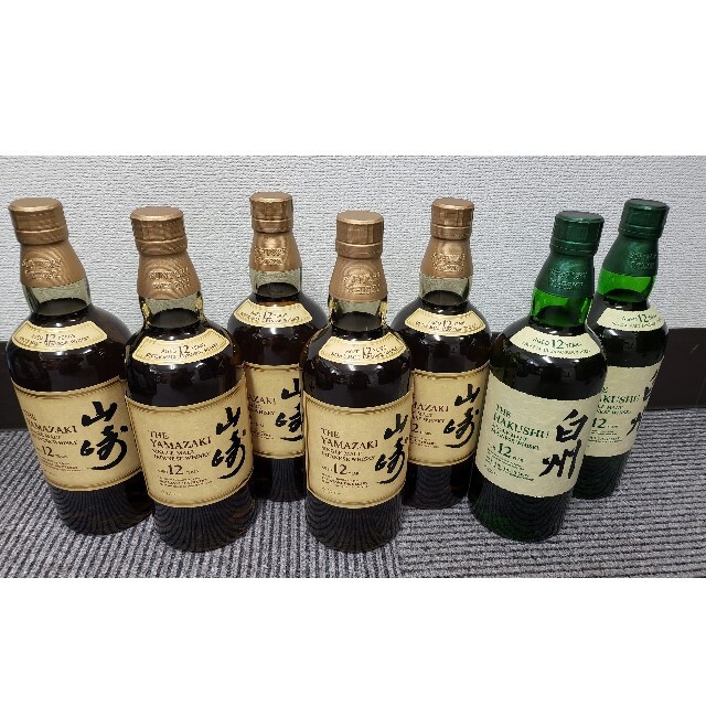 高額売筋】 サントリー 700mlセット 2本 白州12年 5本 山崎12年
