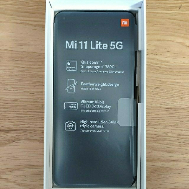 Xiaomi Mi 11 lite 5G ブラック スマホ/家電/カメラのスマートフォン/携帯電話(スマートフォン本体)の商品写真