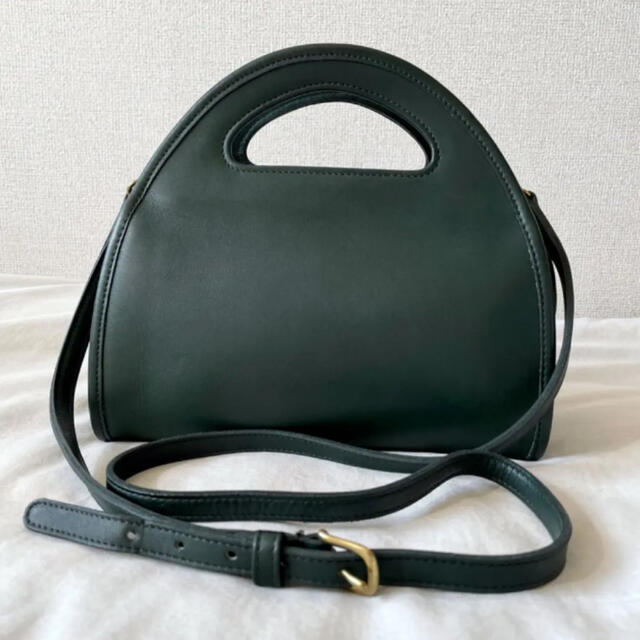 【極美品 希少デザイン】ハーフムーン オールド コーチ ショルダーバッグ  黒marons_COACH