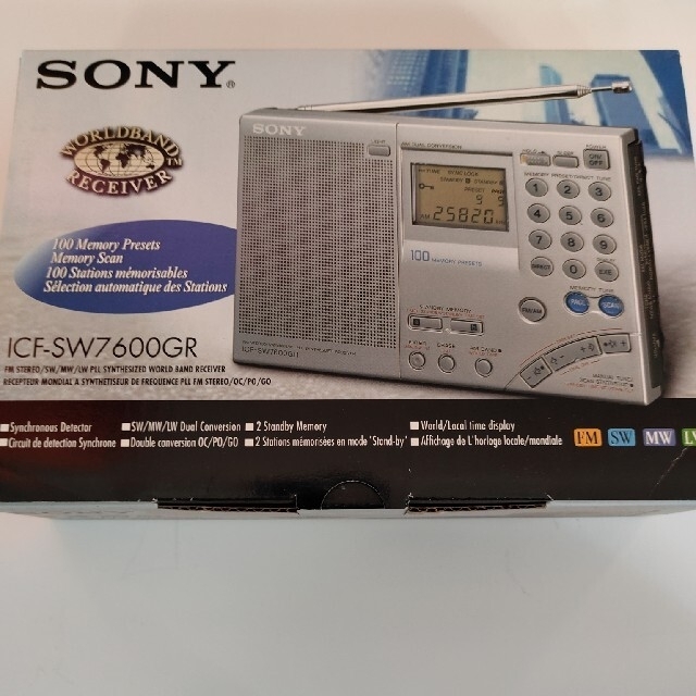 SONY シンセサイザーレシーバー ICF-SW7600GR