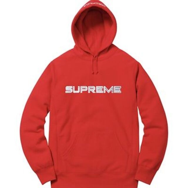 【正規品】Supreme-Sequin-Logo-Hooded