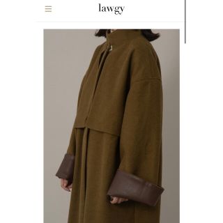 アイアムアイ(I am I)の完売品　ハイネック　セーラー襟　コート I am lawgy(ロングコート)