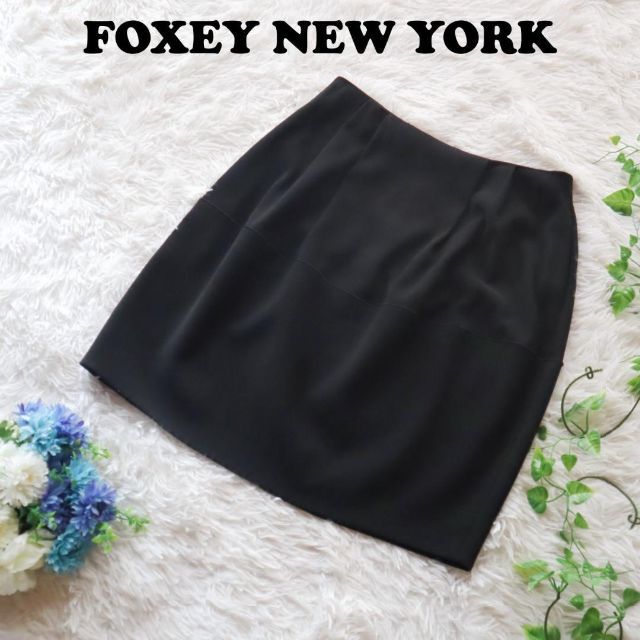 FOXEY(フォクシー)のフォクシーニューヨーク FOXEY NEW YORK タックスカート ひざ丈膝丈 レディースのスカート(ひざ丈スカート)の商品写真