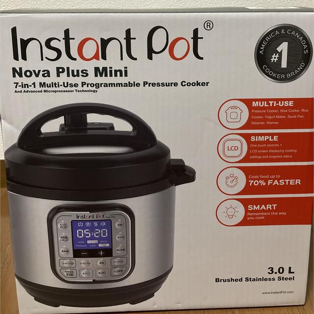 電気圧力鍋 Instant Pot Nova Plus mini 3.0Ｌスマホ/家電/カメラ