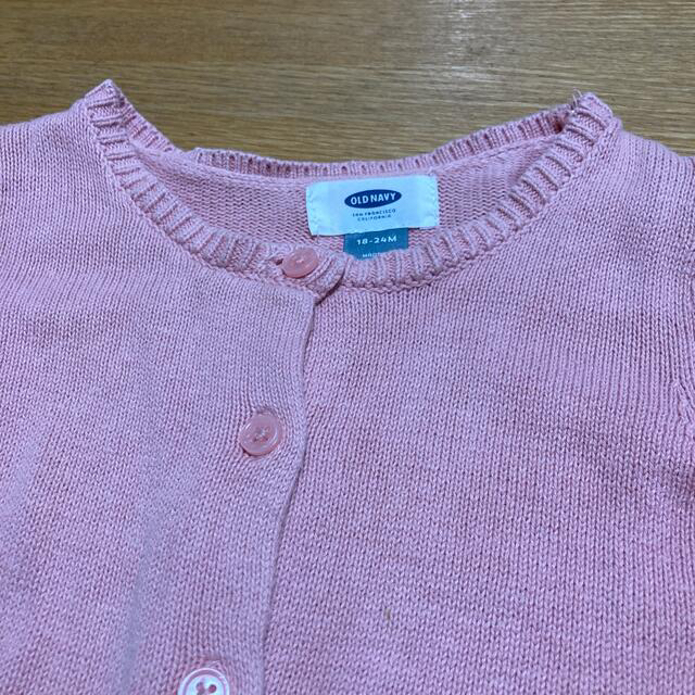 Old Navy(オールドネイビー)の女の子用　長袖カーディガン　80cm キッズ/ベビー/マタニティのベビー服(~85cm)(カーディガン/ボレロ)の商品写真