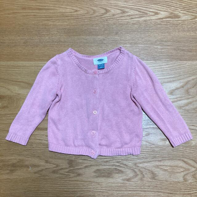 Old Navy(オールドネイビー)の女の子用　長袖カーディガン　80cm キッズ/ベビー/マタニティのベビー服(~85cm)(カーディガン/ボレロ)の商品写真