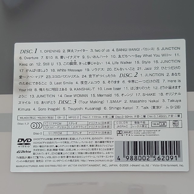 SMAP(スマップ)の【未使用】SMAP 2008 modern…DVD エンタメ/ホビーのDVD/ブルーレイ(ミュージック)の商品写真