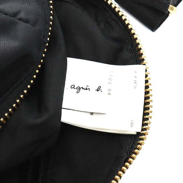 agnes b.(アニエスベー)のアニエスベー ショルダーバッグ ポシェット ナイロン ロゴ ゴールド金具 黒 レディースのバッグ(ショルダーバッグ)の商品写真