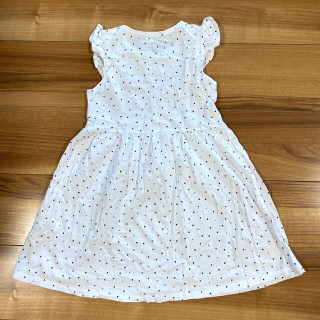 H&M(エイチアンドエム)のH&M デニム オーガニックコットン ワンピース 2枚セット 子供服 110 キッズ/ベビー/マタニティのキッズ服女の子用(90cm~)(ワンピース)の商品写真