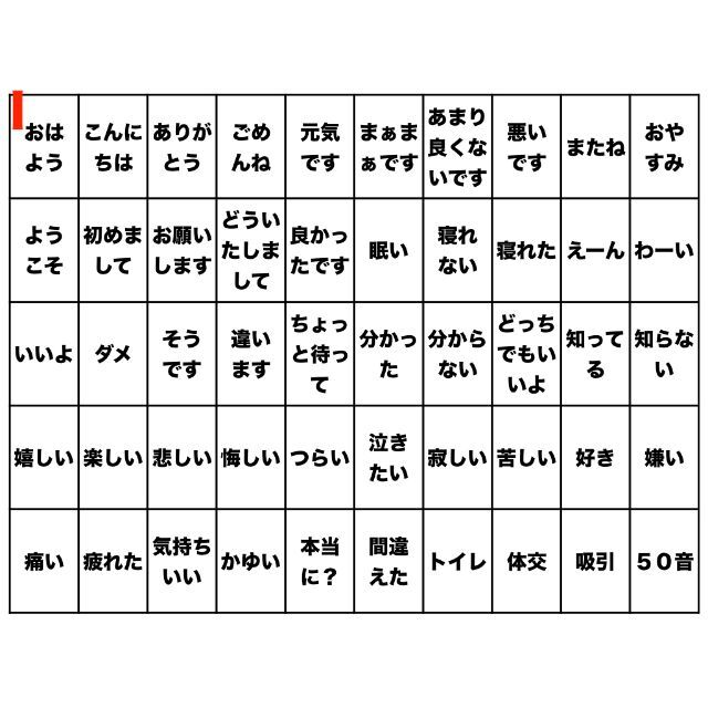 【A4サイズ】透明文字盤・コミュニケーションボード【13種類よりお選びください】 ハンドメイドのハンドメイド その他(その他)の商品写真