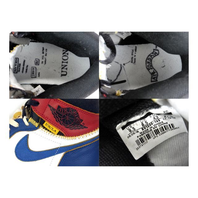 NIKE(ナイキ)のナイキNIKE×ユニオンUNION■AIR JORDAN1ジョーダンスニーカー メンズの靴/シューズ(スニーカー)の商品写真