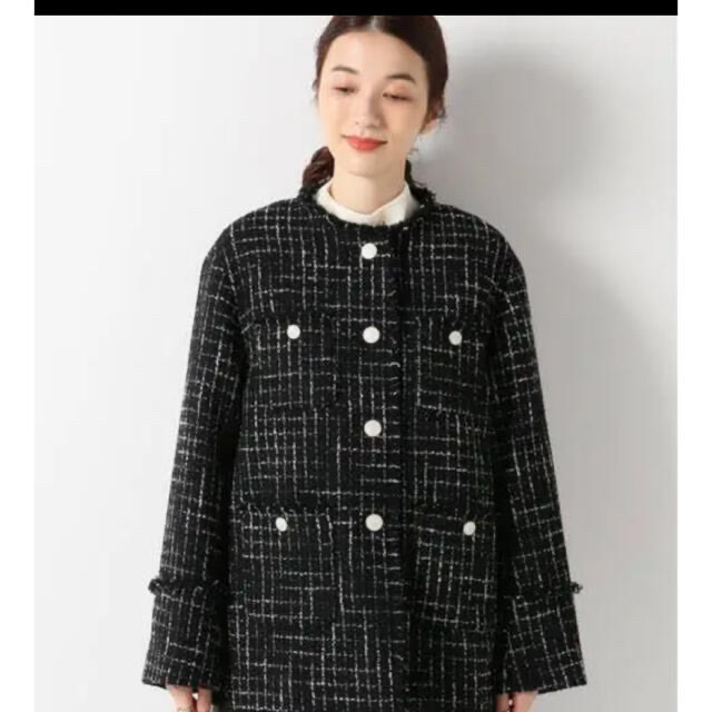 IENA - 【着用1度のみ◎美品】IENA BLACK Tweed ジャケット サイズ38の