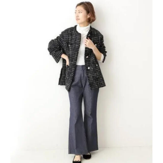 IENA - 【着用1度のみ◎美品】IENA BLACK Tweed ジャケット サイズ38の