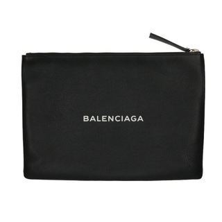 バレンシアガ(Balenciaga)のバレンシアガ 485110 ロゴプリントレザークラッチバッグ(ビジネスバッグ)