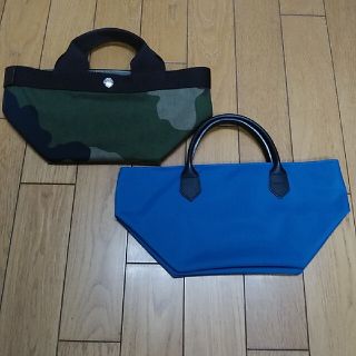 エルベシャプリエ(Herve Chapelier)のエルベシャプリエ レザーハンドルトートS＋カモフラージュトートS 2点セット(ハンドバッグ)